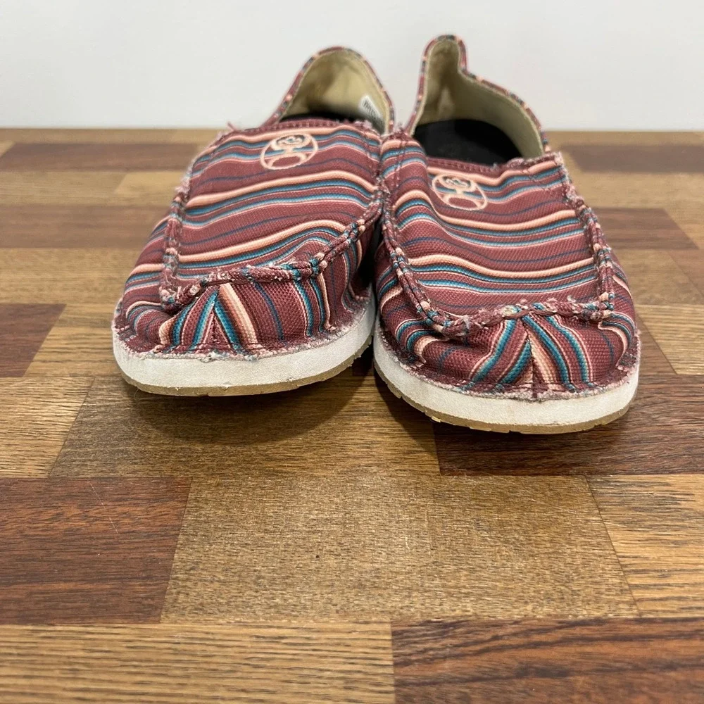 Twisted‎ X Womens Hooey Serape Slip On 7 Canvas Stripe Multicolor Beach Western